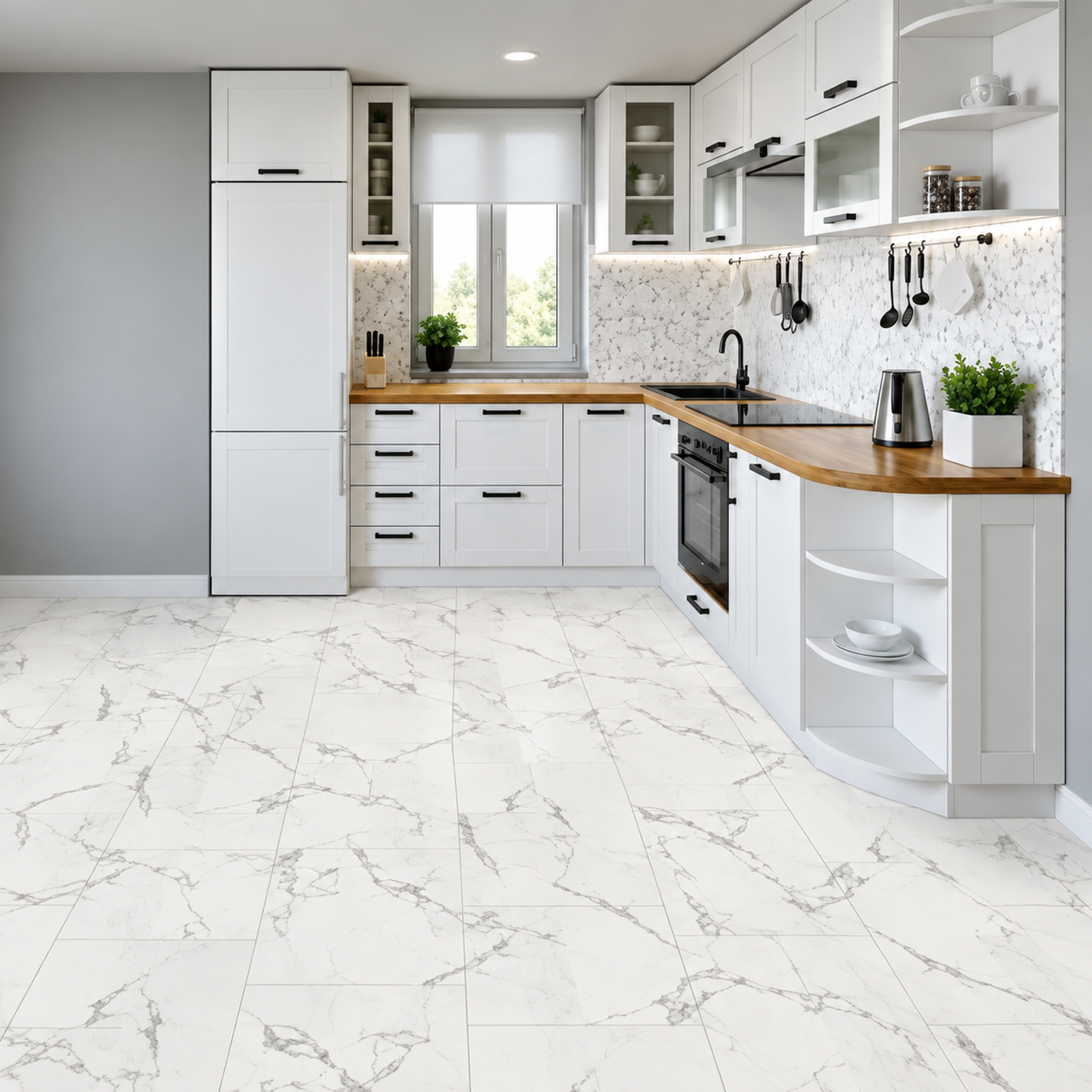 Fayette luxury vinyl plank room scene