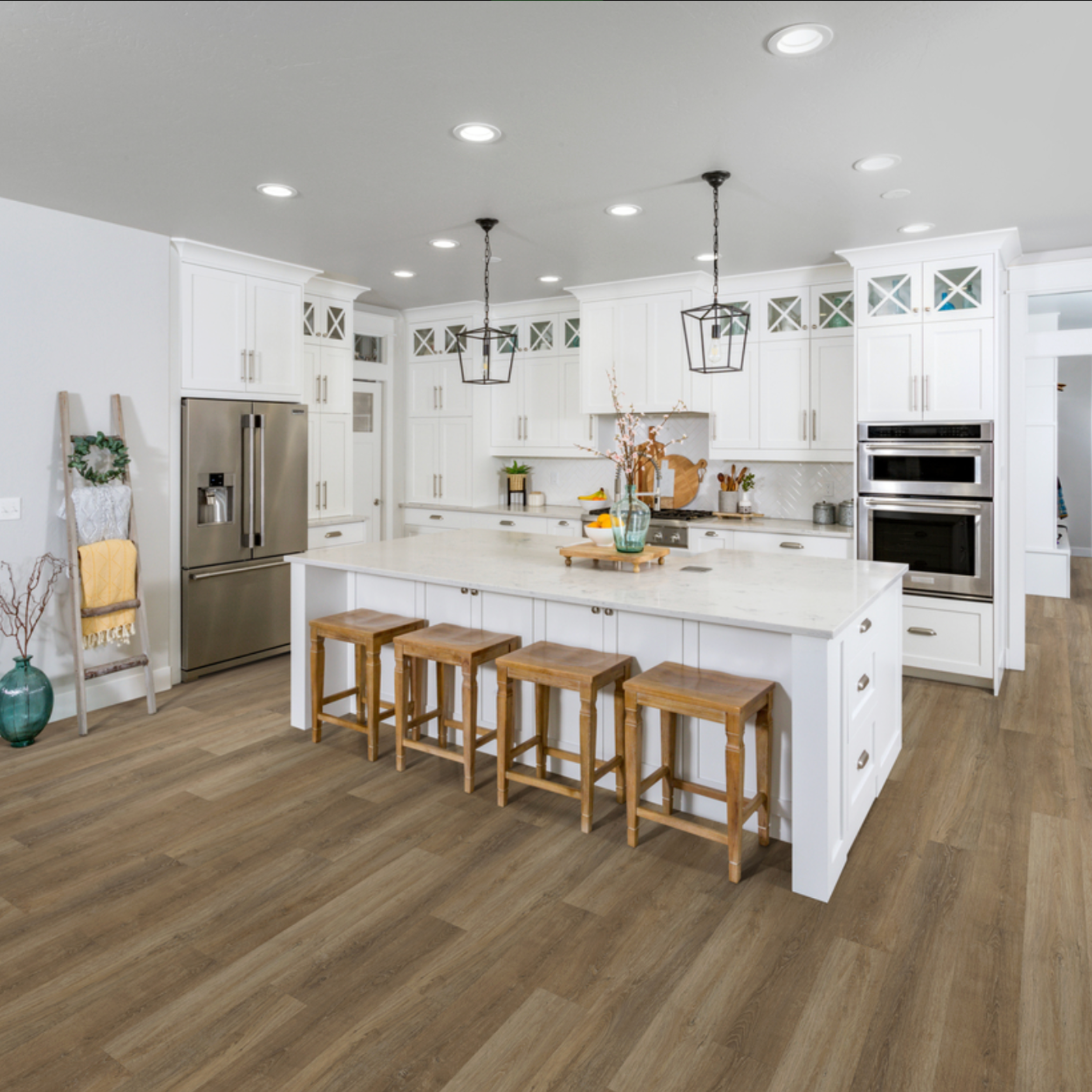 Independence luxury vinyl plank room scene